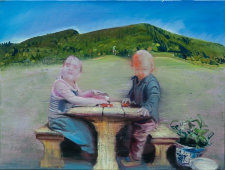 Dédapám asztala 60x80cm olaj vászon